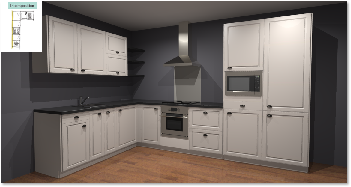 Oxford Inspirational kitchen layout examples - Example 2