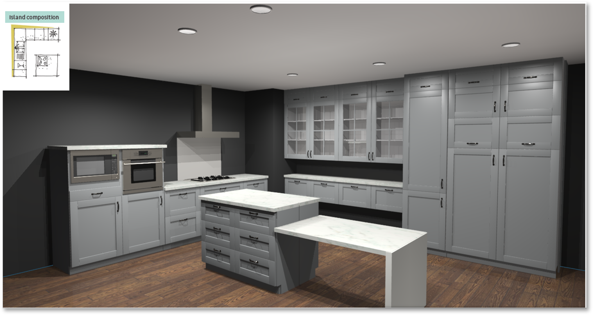 Inspirational kitchen layout examples - Example 6